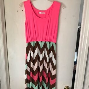 Chevron maxi dress